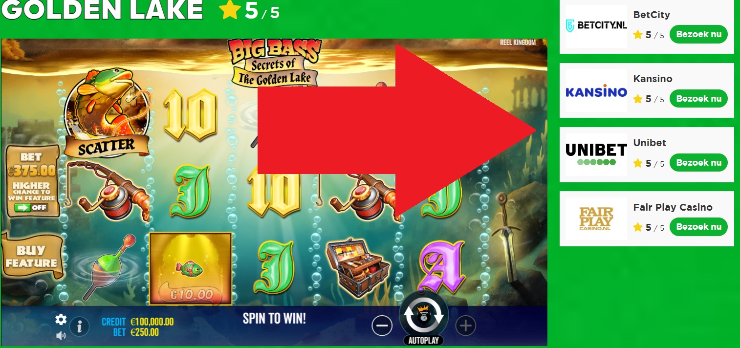 Big Bass Secret of the Golden Lake Slot Review Pragmatic Play Online Gokkast Slot Guide gratis Demo winnen strategie