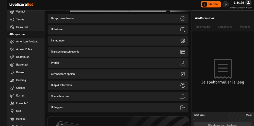 sportgokken uitleg guide gids hoe kan ik geld opnemen cash in van livescore bet makkelijk simpel