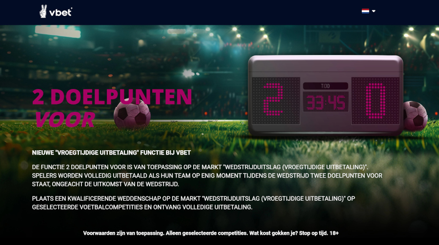 V-bet-promotie-2-doelpunten-voor