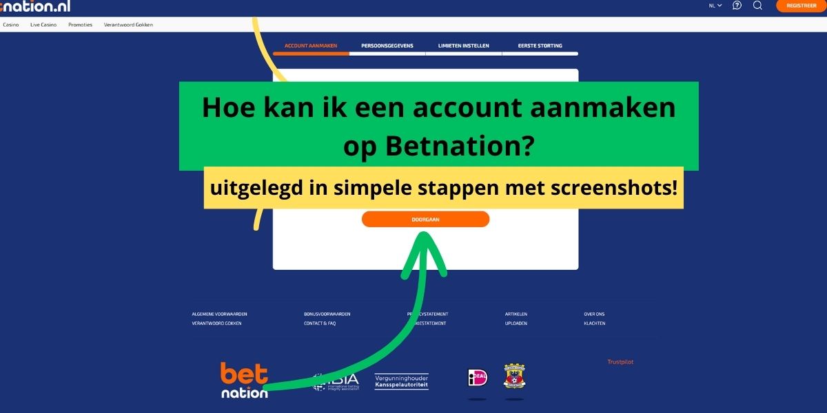 betnation aanmelden registreren account maken sportgokken uitleg handleiding