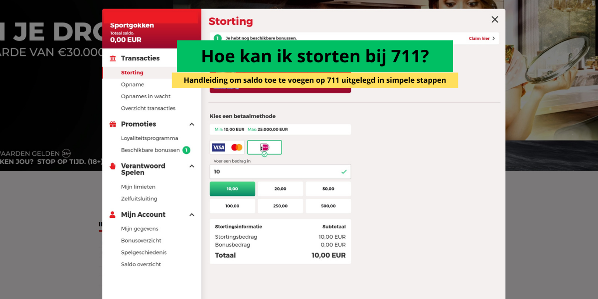 00 banner sportgokken storting storten 711 uitleg