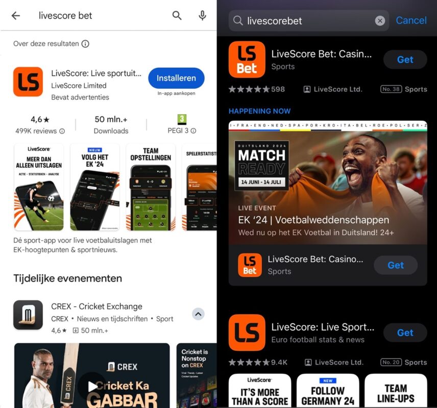 app downloaden applicatie sportgokken uitleg livescorebet app downloaden