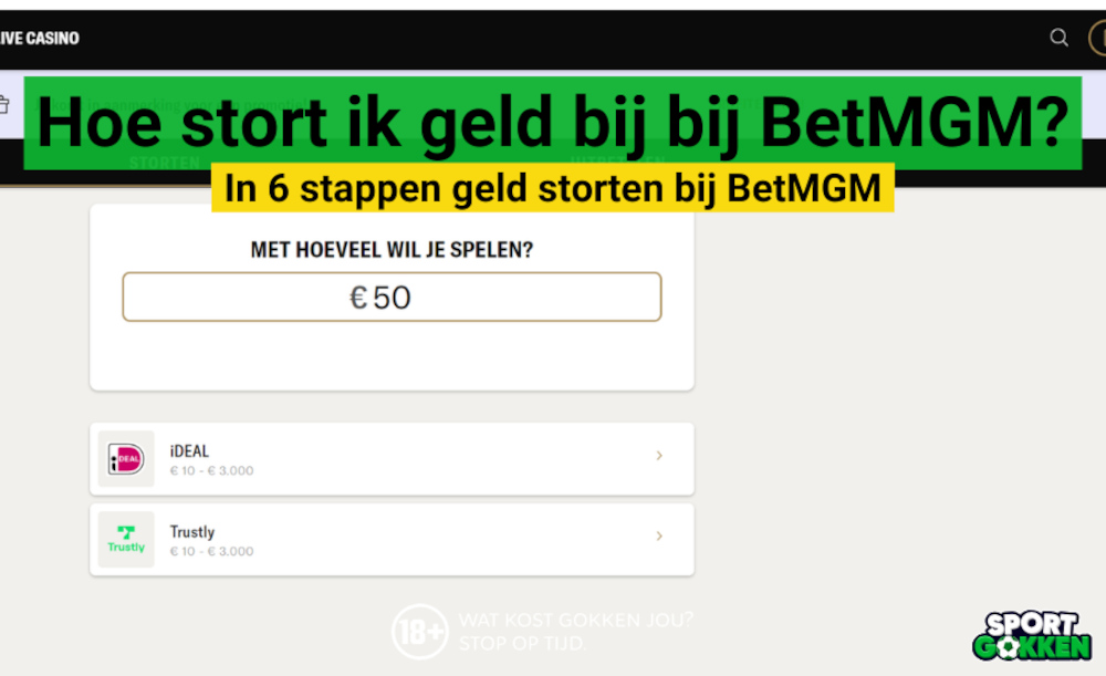 BetMGM storten