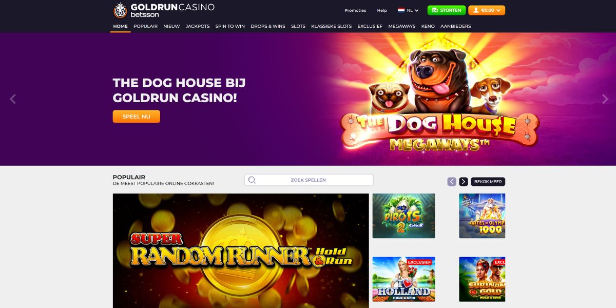 Goldrun Casino (Betsson)  homepage