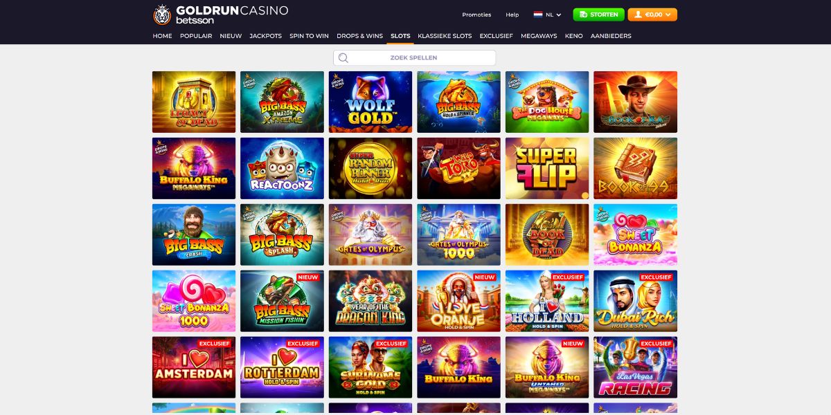 populairste slots op goldrun casino