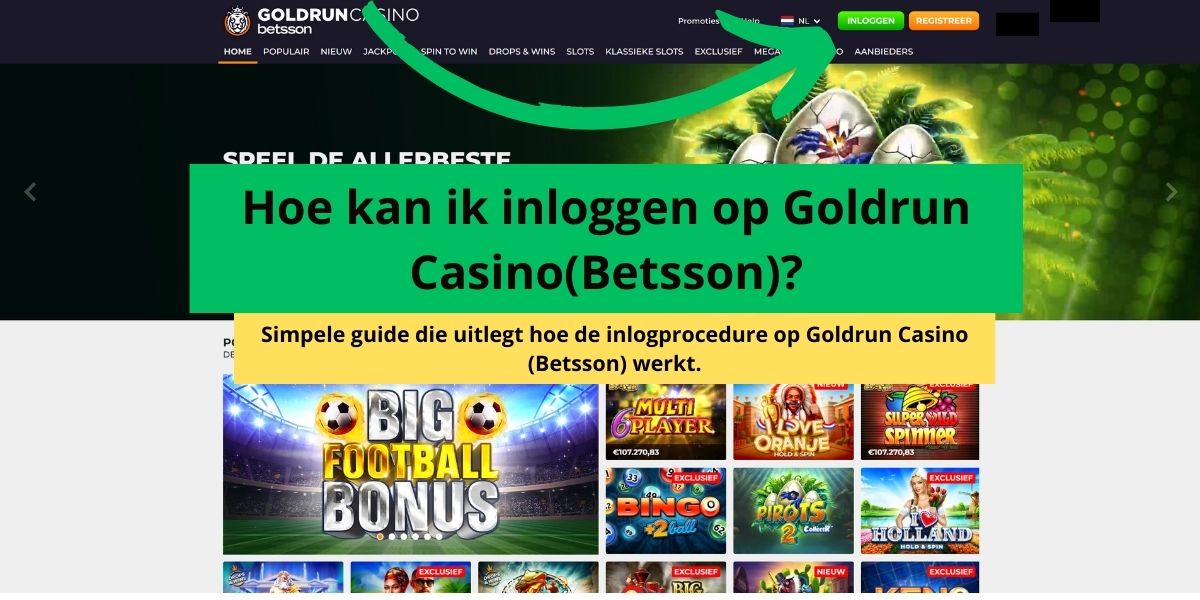 inloggen op goldrun casino