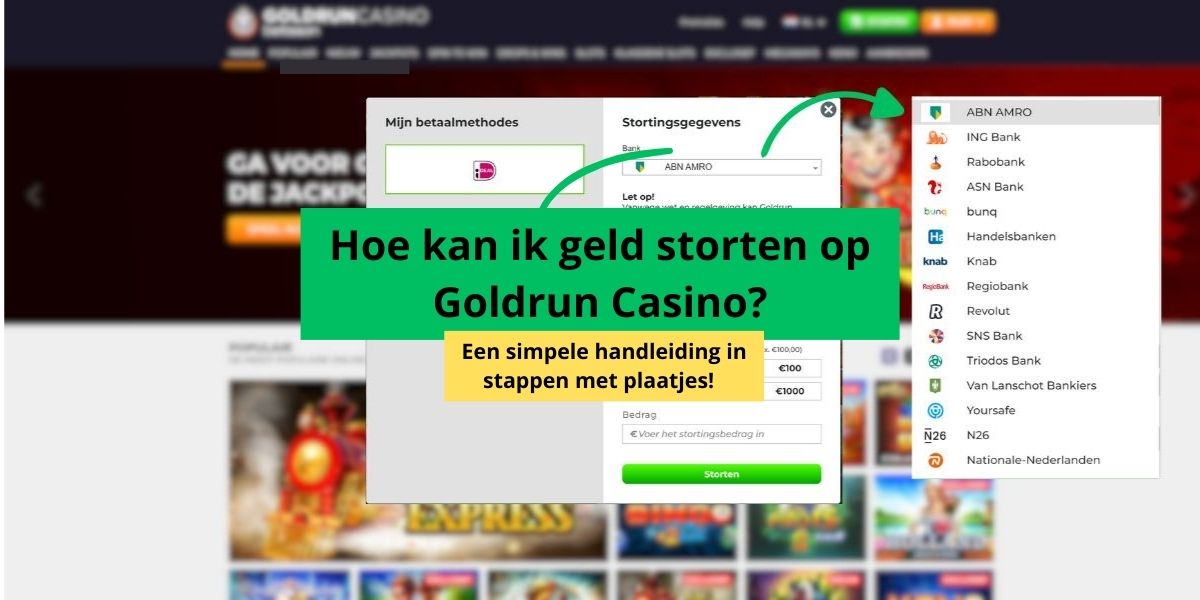 plaatje voorpagina uitleg storting geld storten op goldrun casino sportgokken uitleg