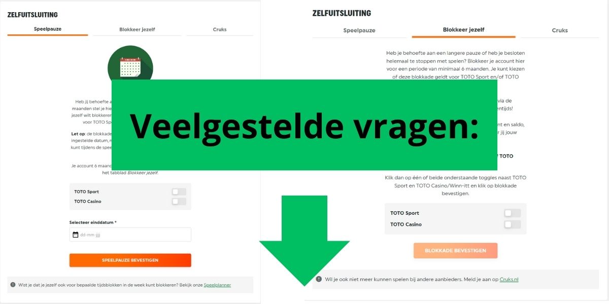 zelfuitsluiting veekgestekde vragen faq