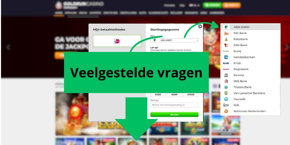 veelgestelde vragen FAQ over storten bij goldrun casino