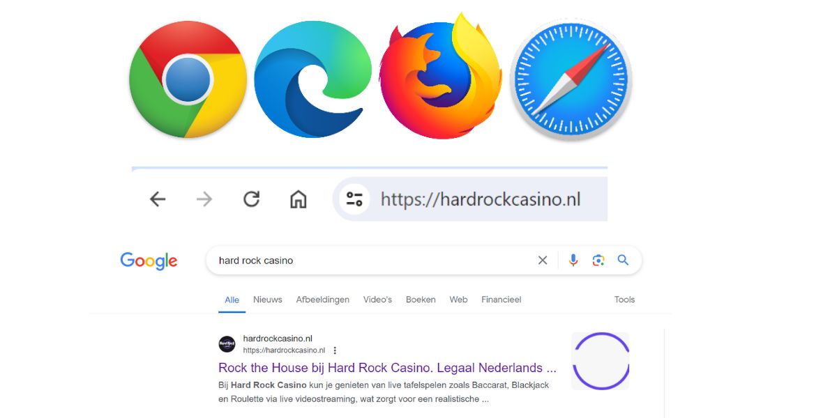 Browsers zoekmachines hardrock casino