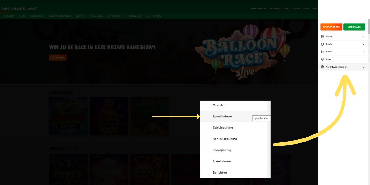 verantwoord spelen limieten toto limieten sportgokken uitleg