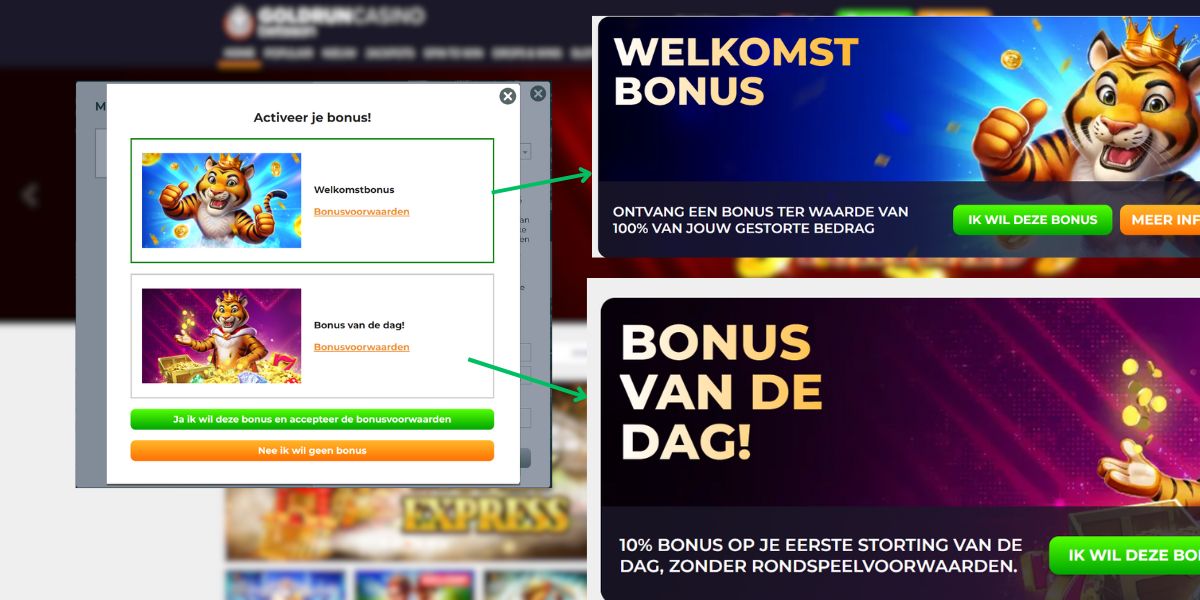 Bonus claimen promotie goldrun casino sportgokken uitleg bonus van de dag / welkomstbonus