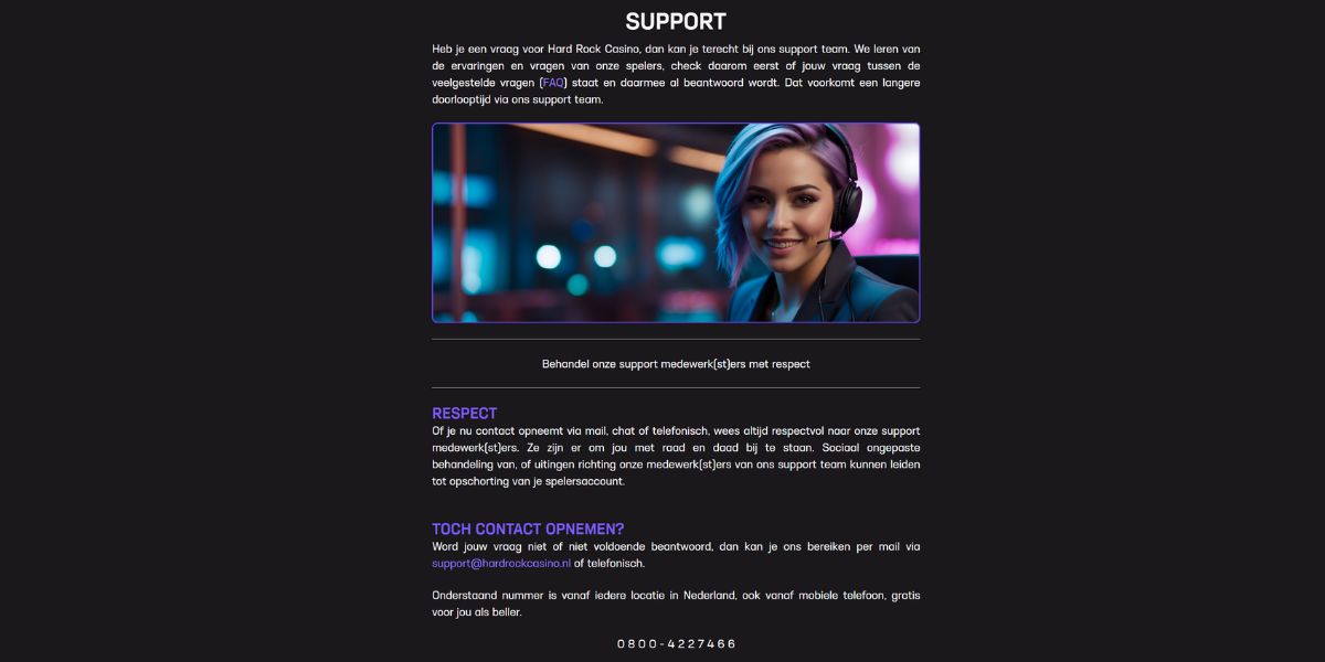 review hardrock Casino sportgokken klantenservice support