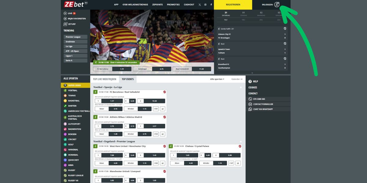 ingelogd ZEbet uitleg