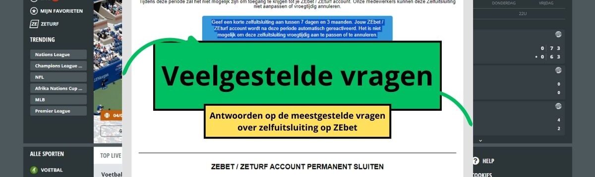 Zelfuitsluiting bij ZEbet uitleg