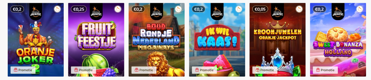 Met welke slots kun je oranje jackpot winnen? 