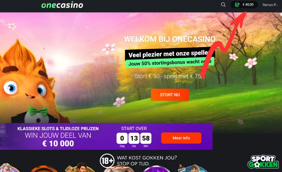 Controleer je balans bij One Casino