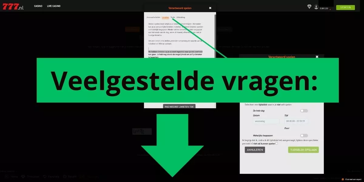 FAQ limieten instellen sportgokken uitleg