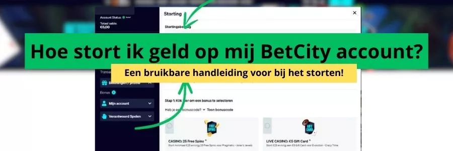 sportgokken uitleg storten bij Betcity