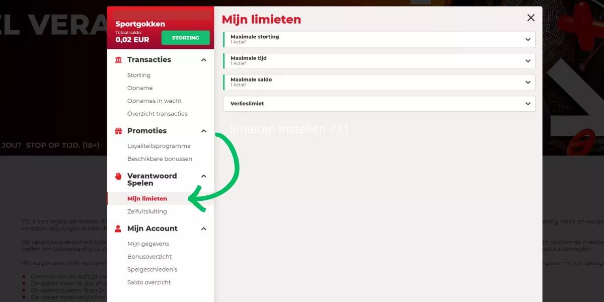 stel je mimieten in limieten 711 sportgokken uitleg