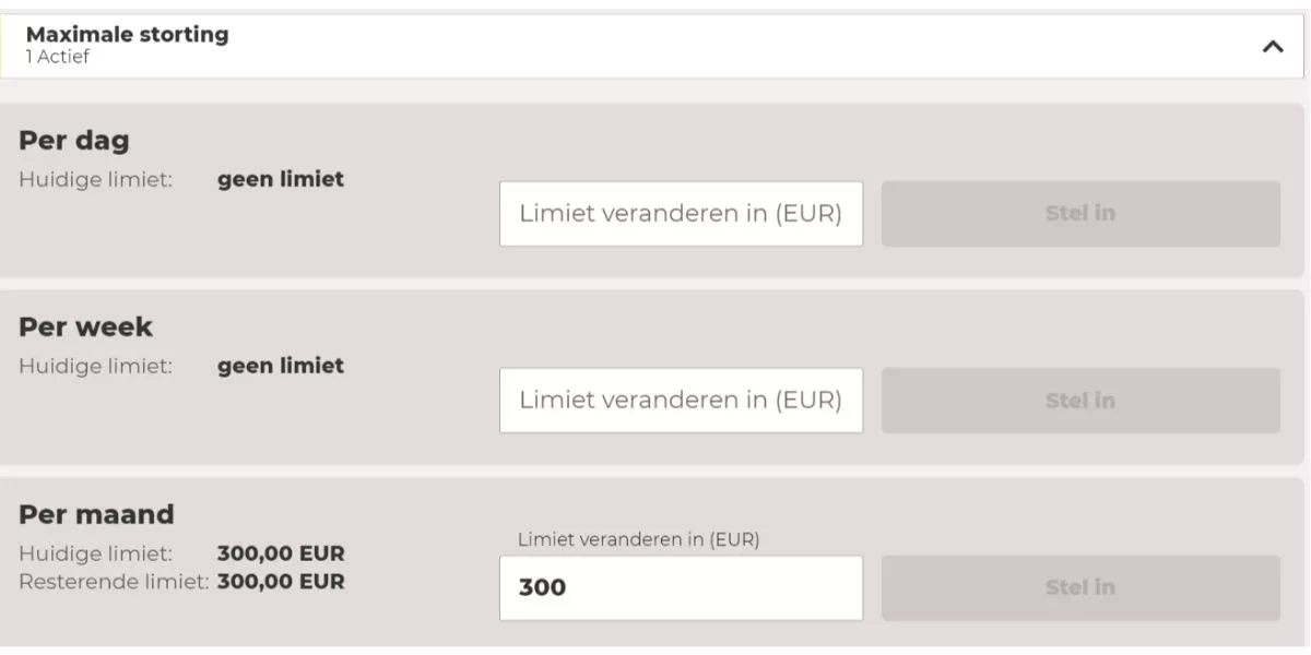 maximale storting limieten 711 sportgokken uitleg