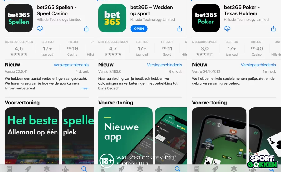 Bet365 app, bet365 casino app, bet365 poker app