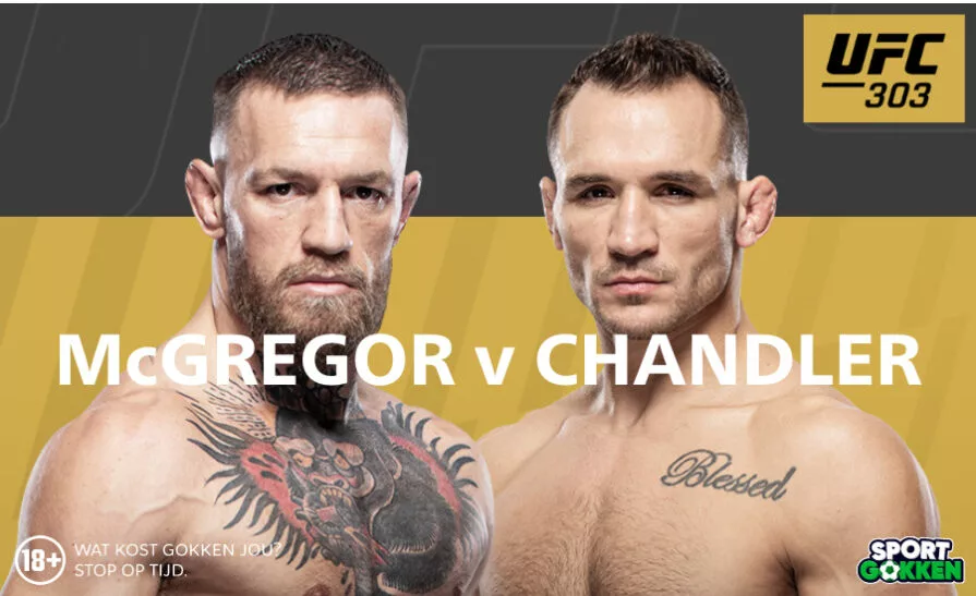 Wedden McGregor Chandler UFC 303 odds en bookmaker