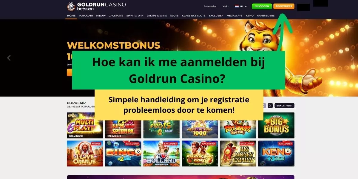 aanmelden goldrun casino simpele handleiding registratie