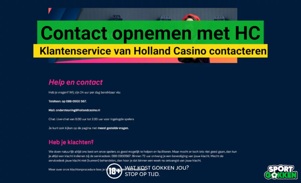 Holland Casino contact